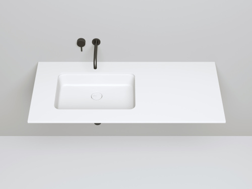 Раковина из искусственного камня S-Stone Salini MAREA 1802209M 50х40 встраиваемая цвет белый без отверстий под смеситель - фото 3